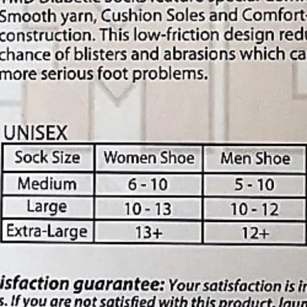 DIABETIC COMFORT SEAM SOCKS MD UNISEX 2 PACK